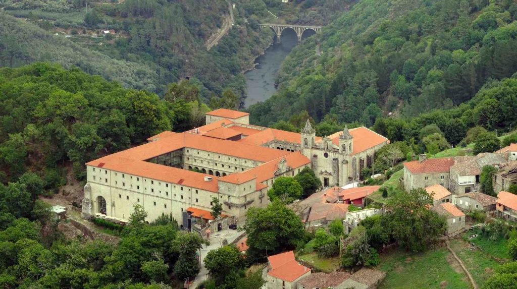 Aerial view of a Parador Hotel in Spain