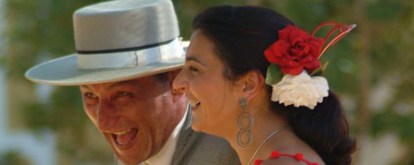Spanish man and woman smiling