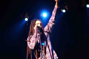 Bob Marley performing reggae